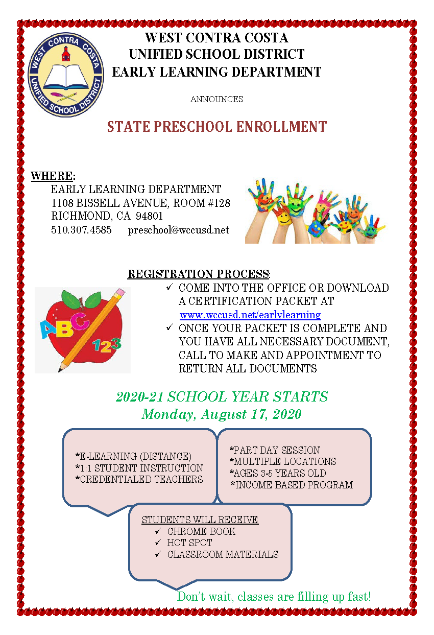 Preschool Enrollment Flyer 